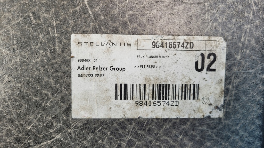 фото №11, Opel astra l vi 23r 1.5d підлога обшивка багажника 98416574zd