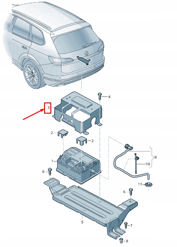 фото №1, Vw touareg cr energy storage cover 4m0915400d