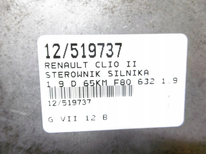 фото №5, Clio ii бортовий комп'ютер двигуна 1,9d hom7700104956