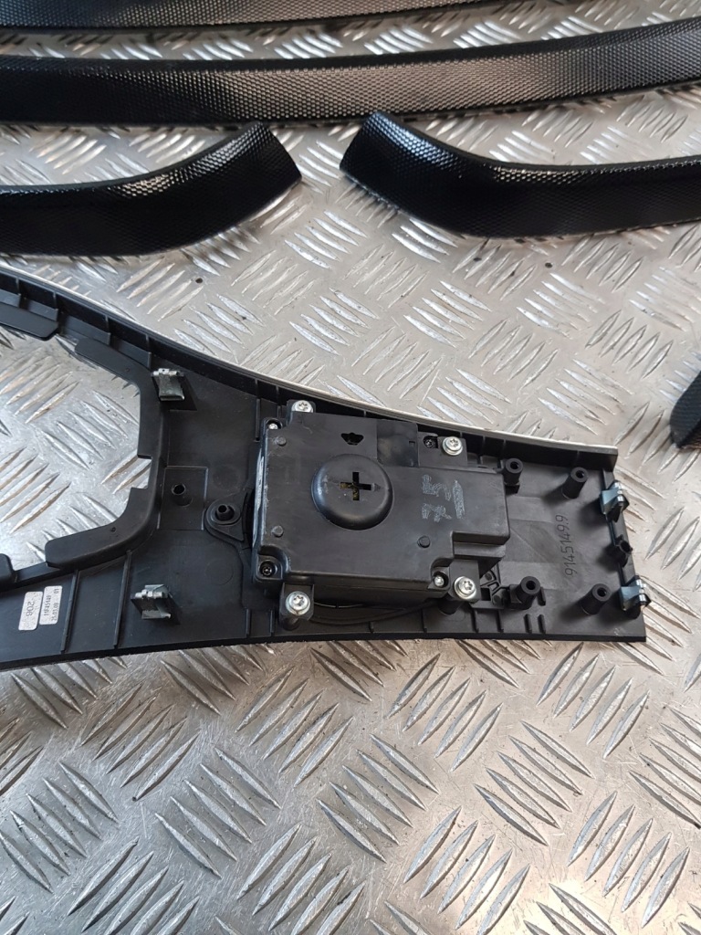 Накладки декори декоративні дверей консолі комплект карбон чорний alu bmw e90 Оригінал