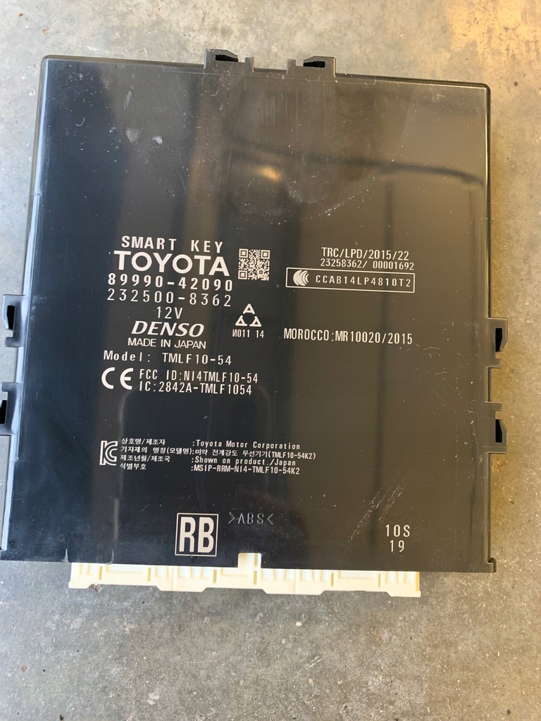 фото №1, Toyota rav4 iv модуль keyless smart key 89990-42090