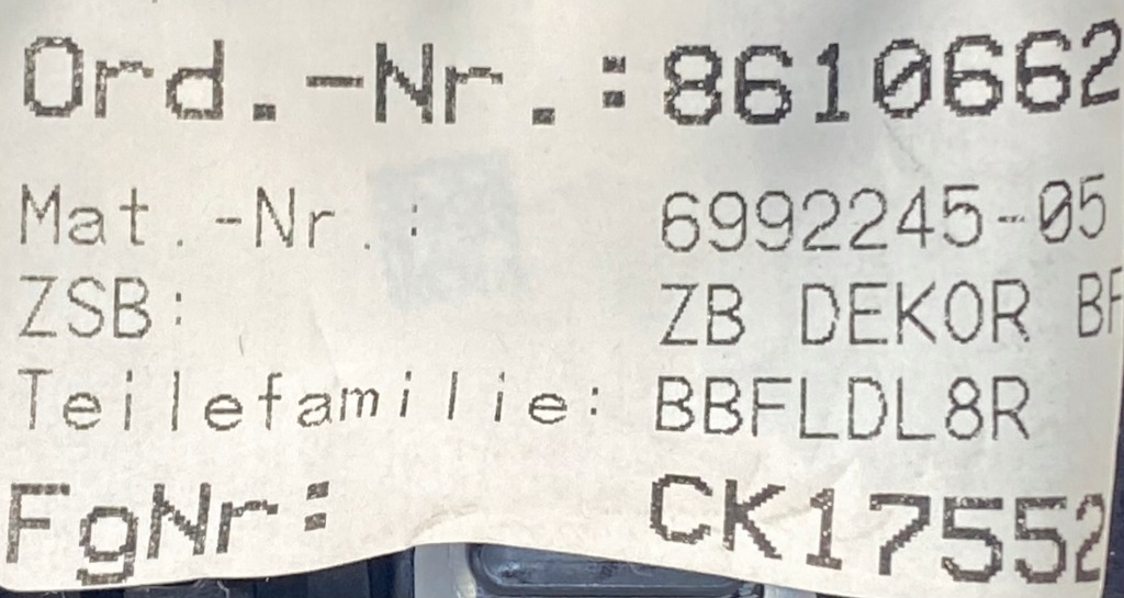 фото №7, Молдинг захист панелі пасажира bmw 7' g11 g12 6992307 9653190 9379167