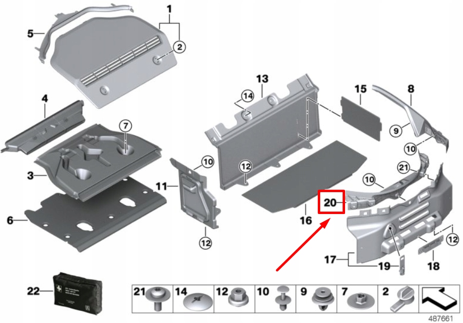 фото №1, Bmw i8 i12 rear загрузка порог cover 51477461369 7461369