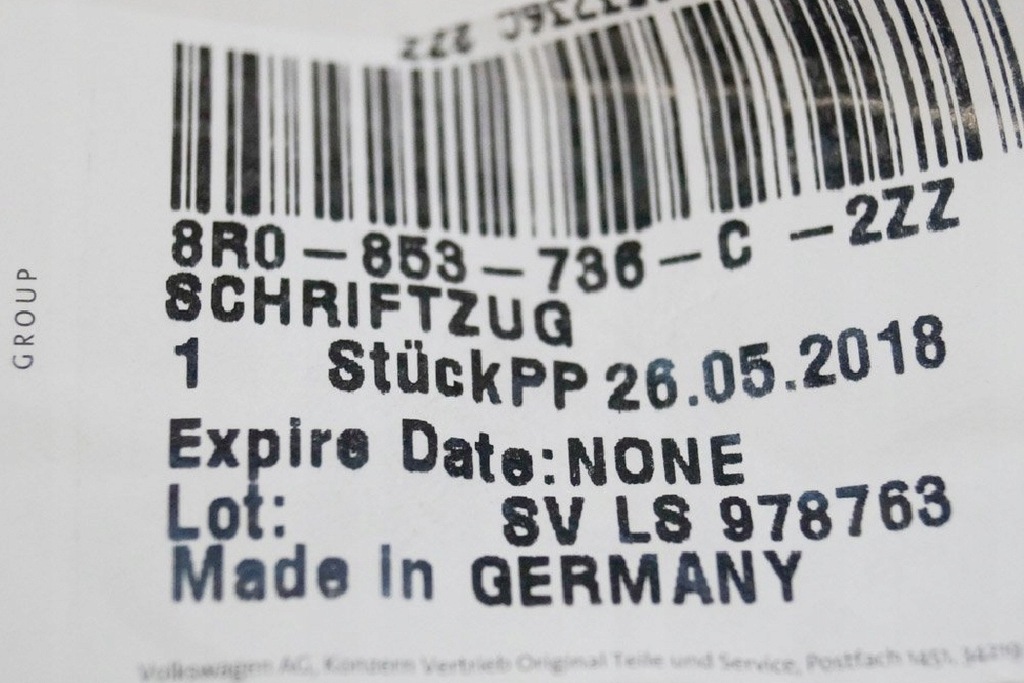 фото №6, Audi q5 8r quattro значок tekstowy 8r0853736c2zz новий оригінальний