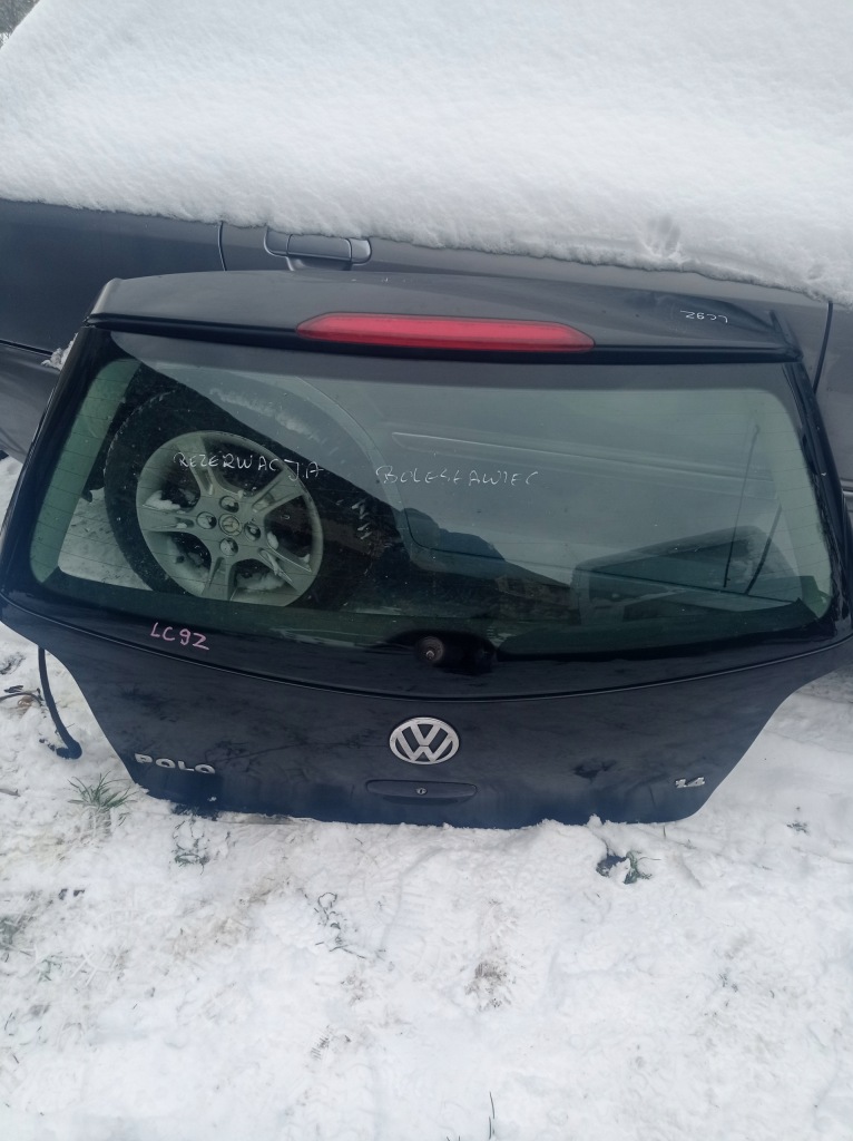 фото №1, Vw polo 9n стекло крышка багажника багажника задняя lc9z