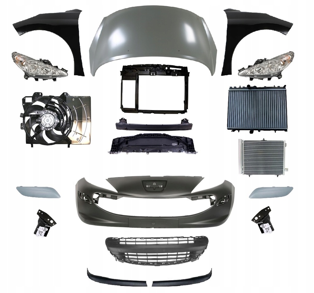 фото №1, Peugeot 207 06-09 перед капот бампер pas лампа