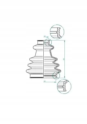 фото №3, Захист пильник шарнір лівий перед внутрішнього