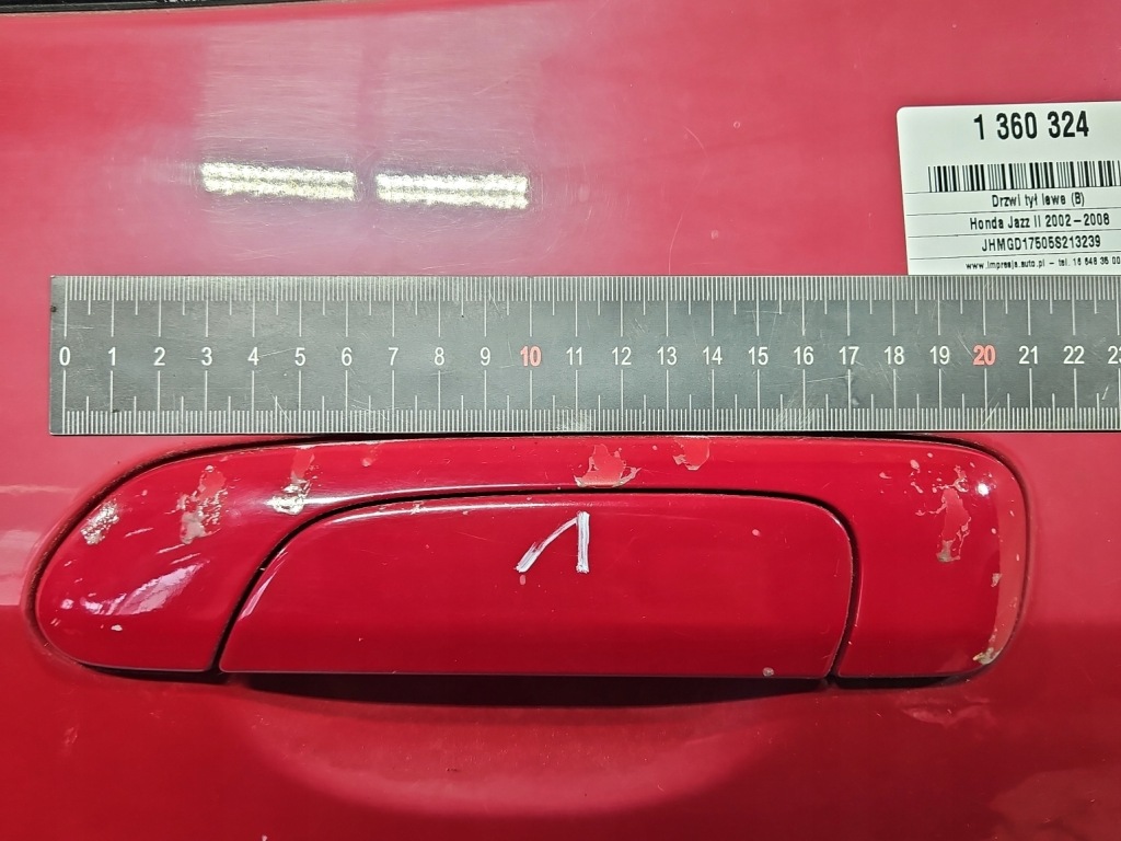 фото №3, Дверь задняя левая honda jazz ii 02-08 красный