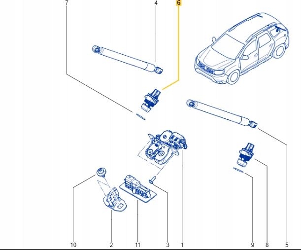 фото №2, Aso renault отбойник крышки багажника clio v arkana renault 5 100% duster iii