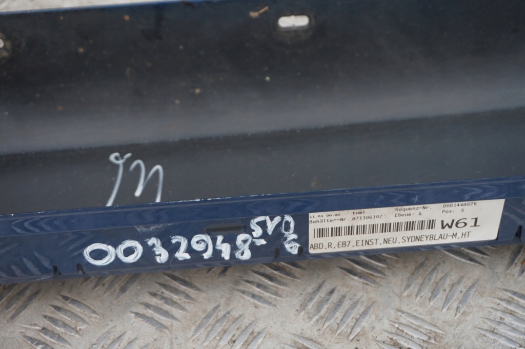 фото №10, Bmw e87 молдинг накладка поріг правий titansilber 354