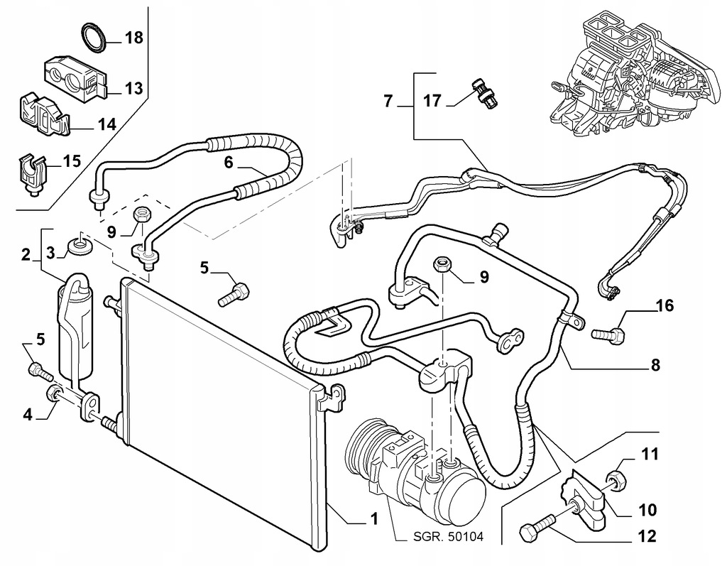 фото №10, Радіатор кондиціонера fiat croma oem opel signum vectra c 51749914 1.9jtd