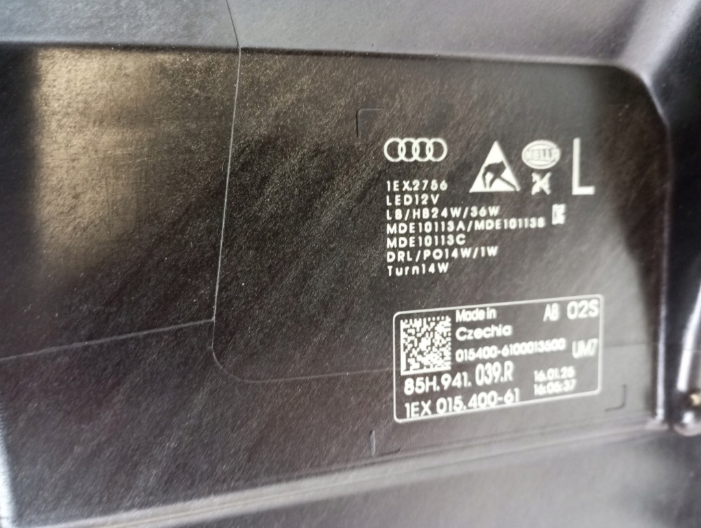 Лампа ліва matrix audi q6 e-tron 85h941039r Доставка