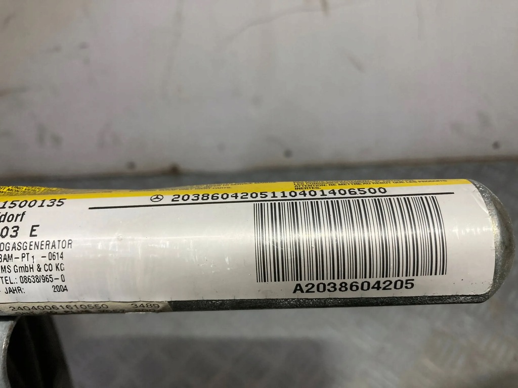 фото №5, Шторка безпеки подушка безпеки права mercedes w203 00-07 a2038604205