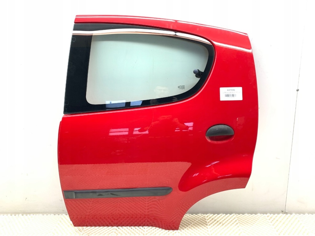 фото №1, Дверь левый задняя citroen c1 хэтчбек 05-14 kjh - красный лак scarlet