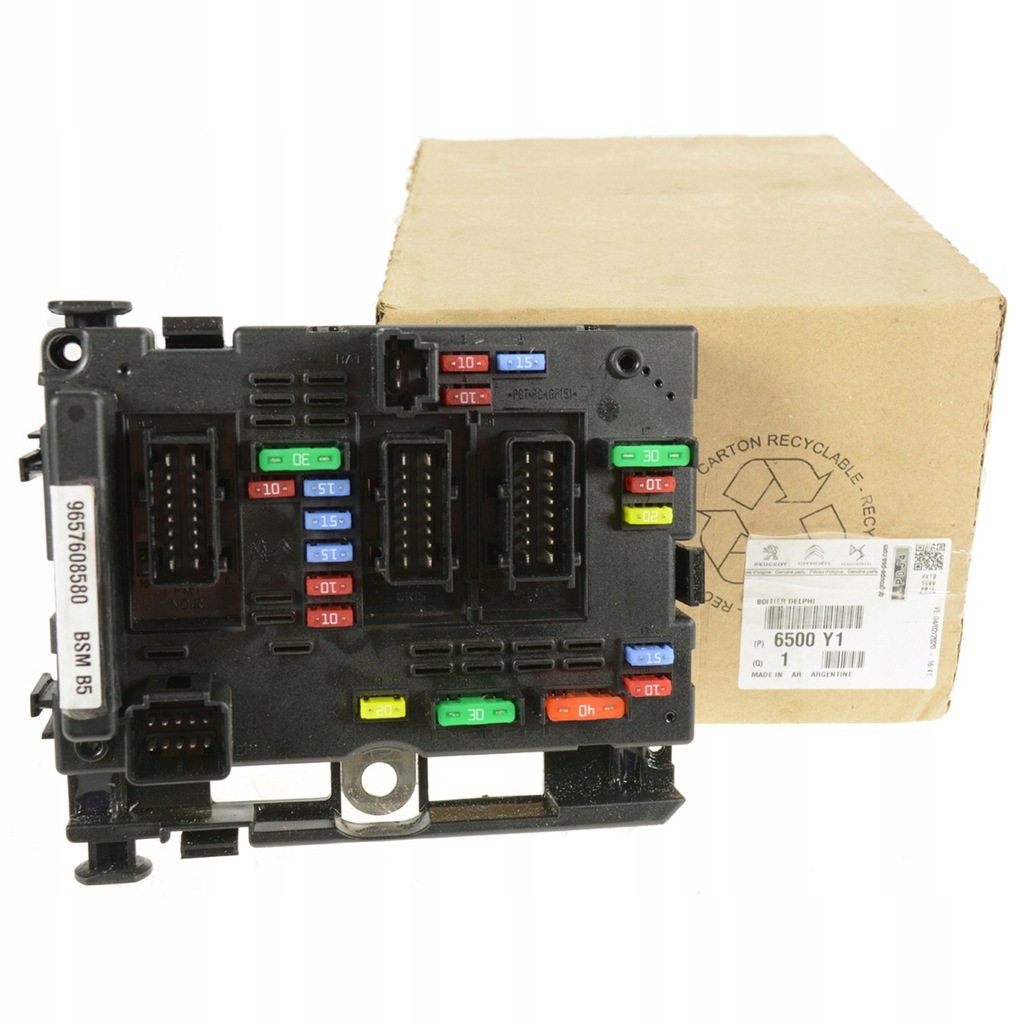 фото №1, Коробка запобіжників модуль bsm citroen peugeot 6500y1 psa оригінальний номер оригінал