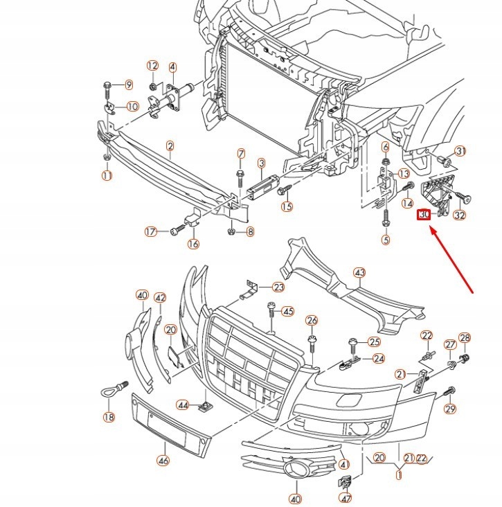 фото №5, Секція напрямна vag audi a6 avant 2005 2011 оригінальний 4f0807228