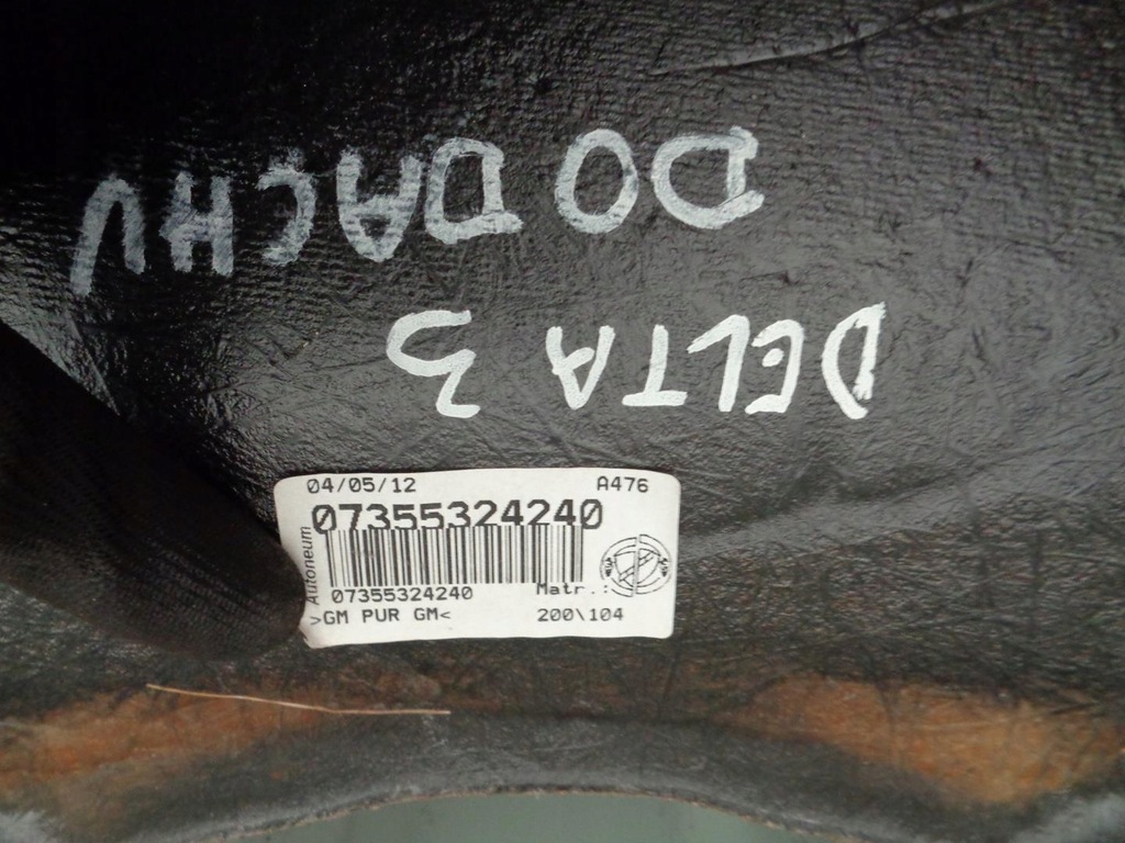 фото №7, Стеля стеля lancia delta 3 iii 2008-2014r.