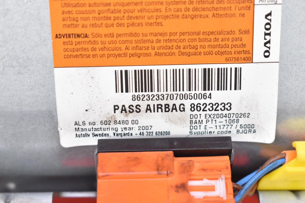 фото №7, Подушка безопасности подушка воздушная пассажира eu 8623233 volvo xc90 1 i lift 06-14