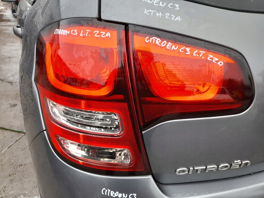 фото №10, Citroen c3 ii лампа левый задняя левая задняя крышка багажника