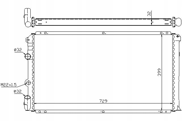 фото №2, Радиатор двигателя nissan interstar opel movano ren