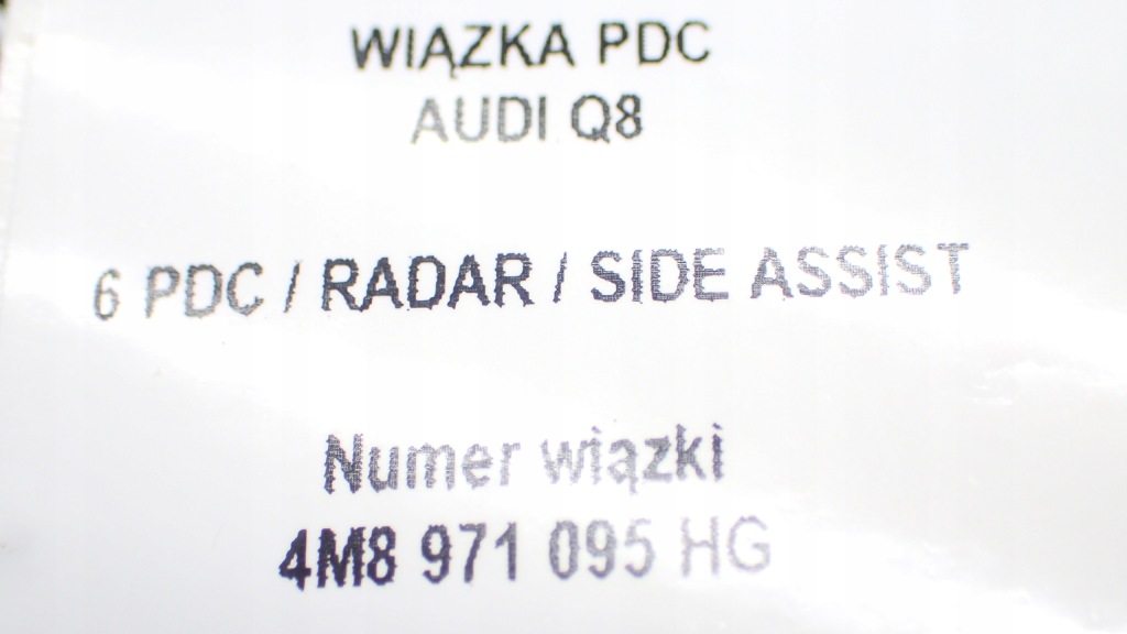 фото №11, Nowa жгут 6pdc радар сторона assist audi q8 4m8 4m8971095hg