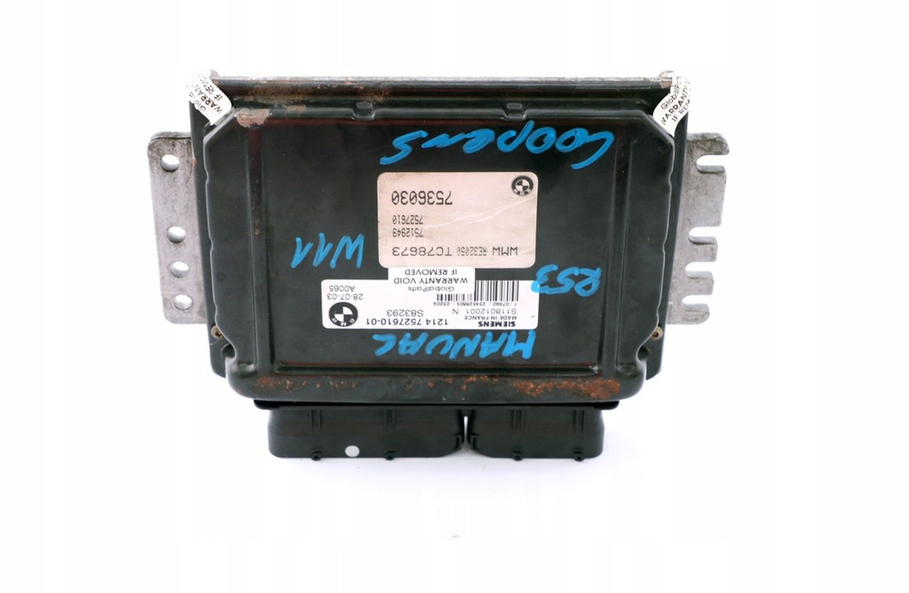 фото №10, Mini cooper s r53 w11 бортовой компьютер двигателя ecu dme 7536030
