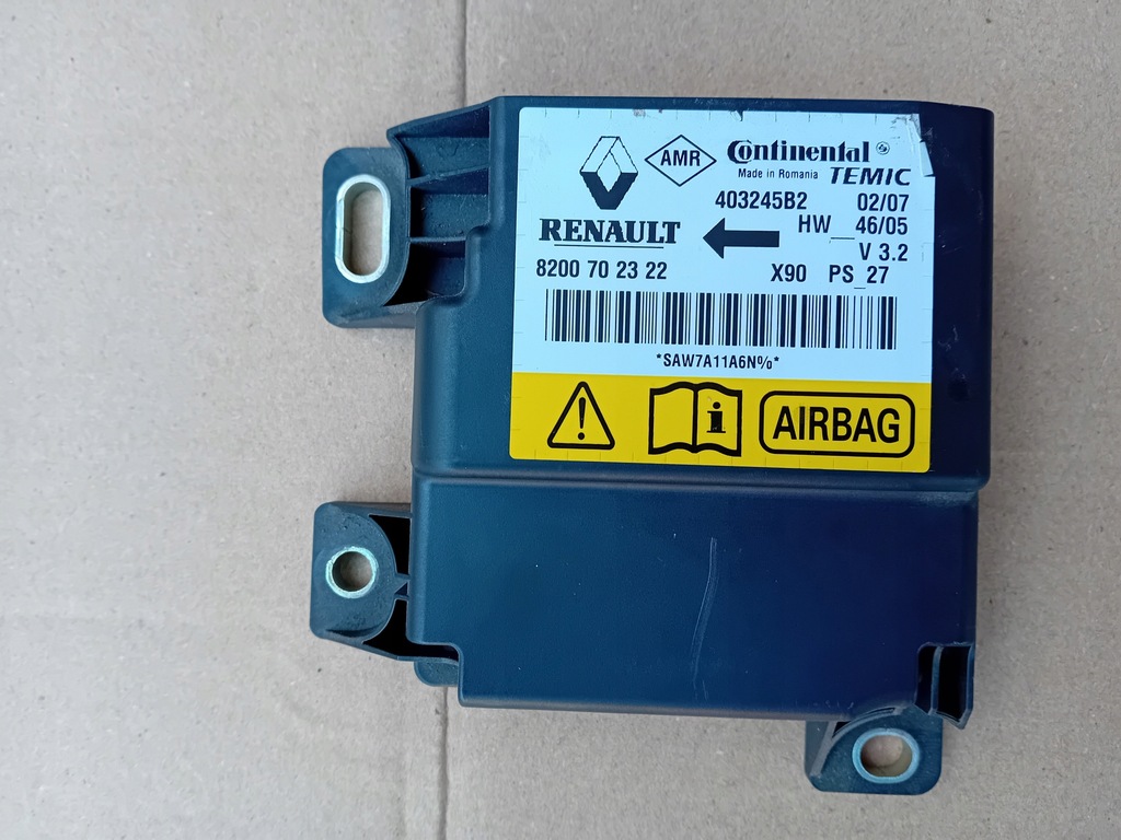 фото №1, Модуль датчик air bag dacia logan i mcv 8200702322