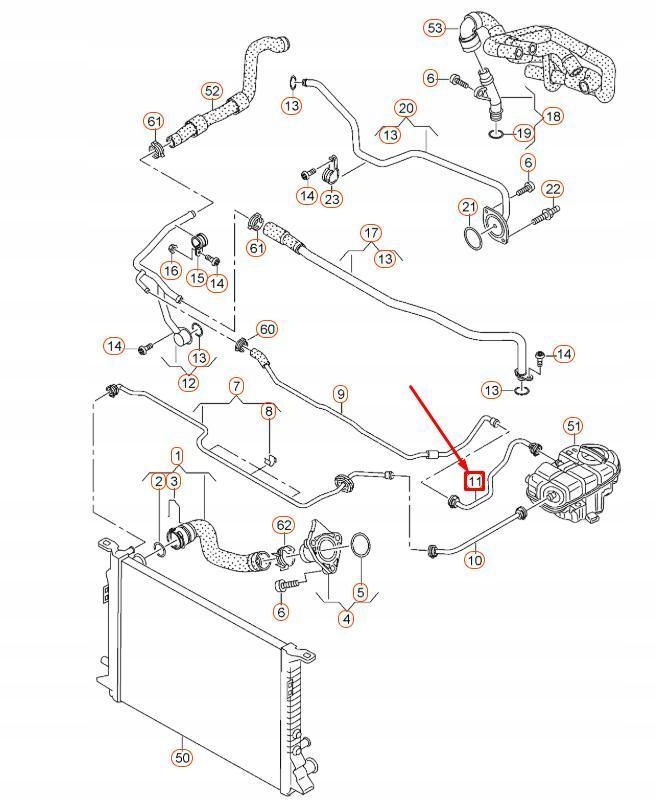 фото №7, Шланг вентиляционный vag audi a6 a7 rs6 rs7 2011-2018 оригинальный