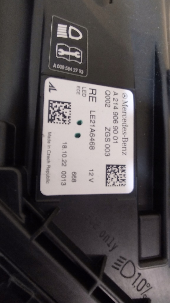 фото №12, Лампа mercedes e-klasa w214 digital light левая правая a2149068901 2149069001