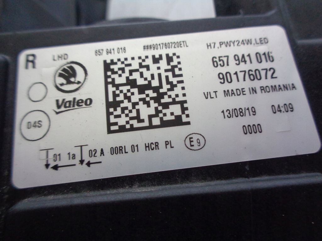 фото №9, Лампа правая фара skoda scala 657 18- led