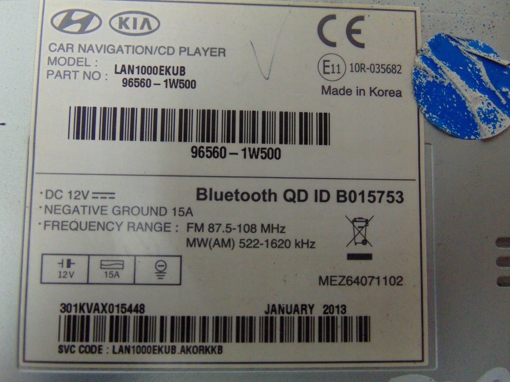 фото №14, Радио заводской kia rio iii 96560-1w500