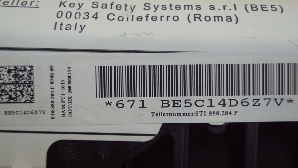 фото №7, Подушка подушка безпеки пасажира audi a5 8t 8t0880204f