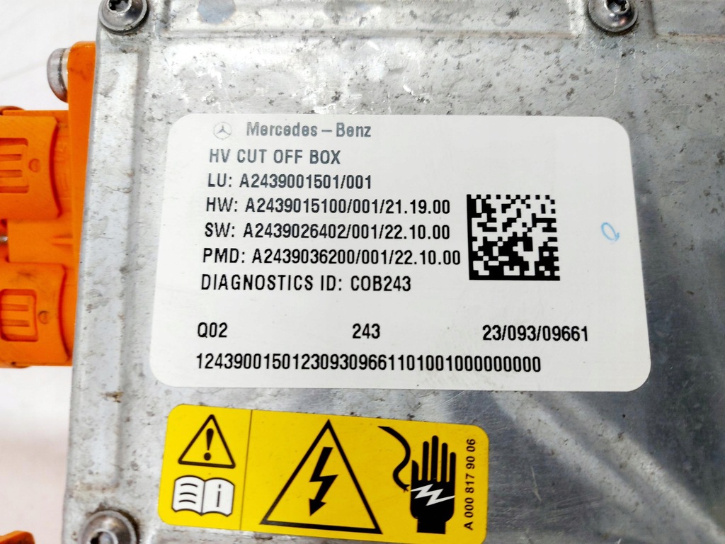фото №10, Mercedes eqb n243 x243 23r. инвертор преобразователь напряжения a2439001501