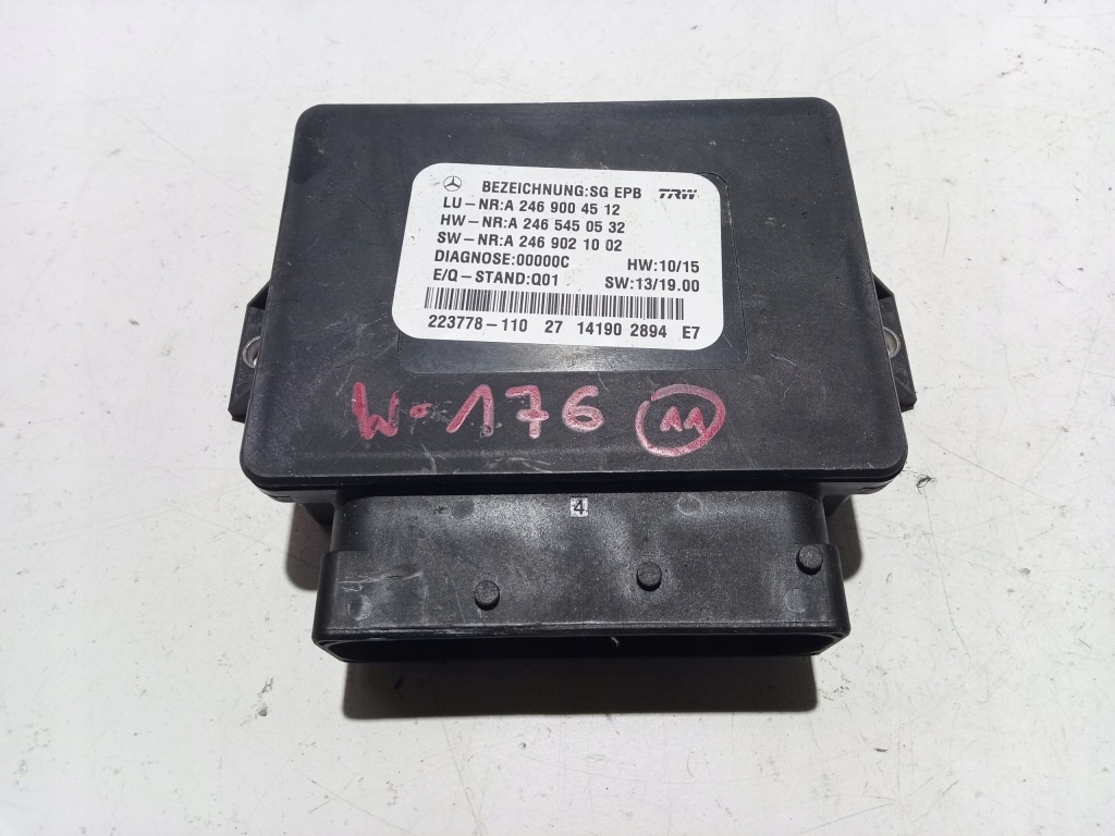 фото №1, Mercedes a-kl w176 14r модуль тормоза ручного a2469004512