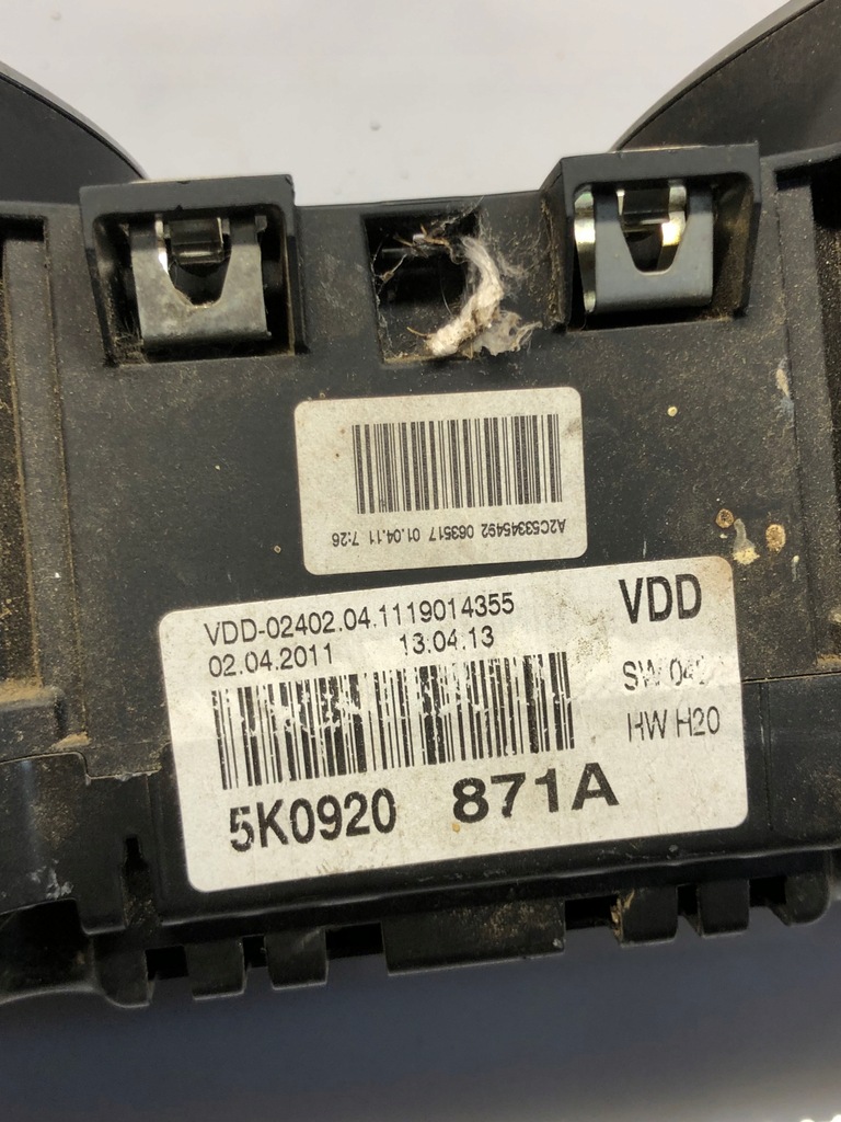 фото №9, Счетчик приборная панель 5k0920871a vag