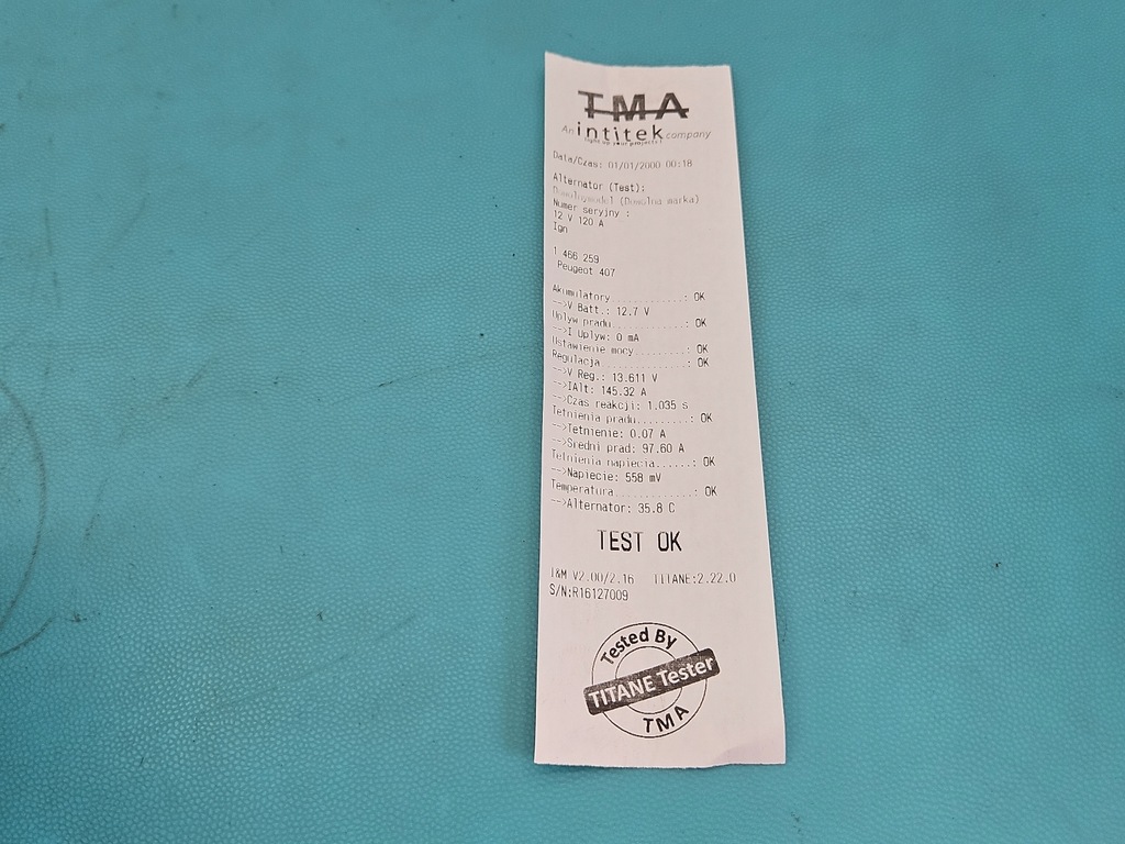 фото №7, Test генератор peugeot 407 9649846880 2.2 16v