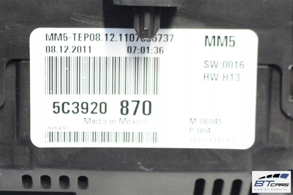 фото №6, Vw the beetle набор стартовый запуск автомобиля автомобиля 5c3920870 06j906027c