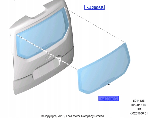 фото №1, Скло задня ford tourneo connect chc 2013-2023