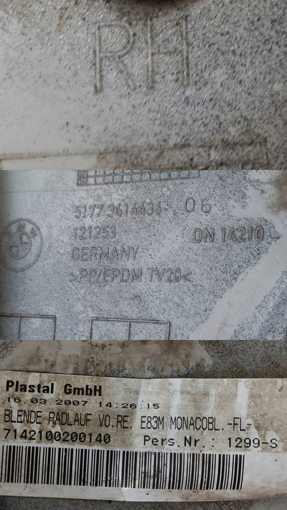 фото №9, Bmw x3 e83 m-pakiet молдинг крыла правый перед