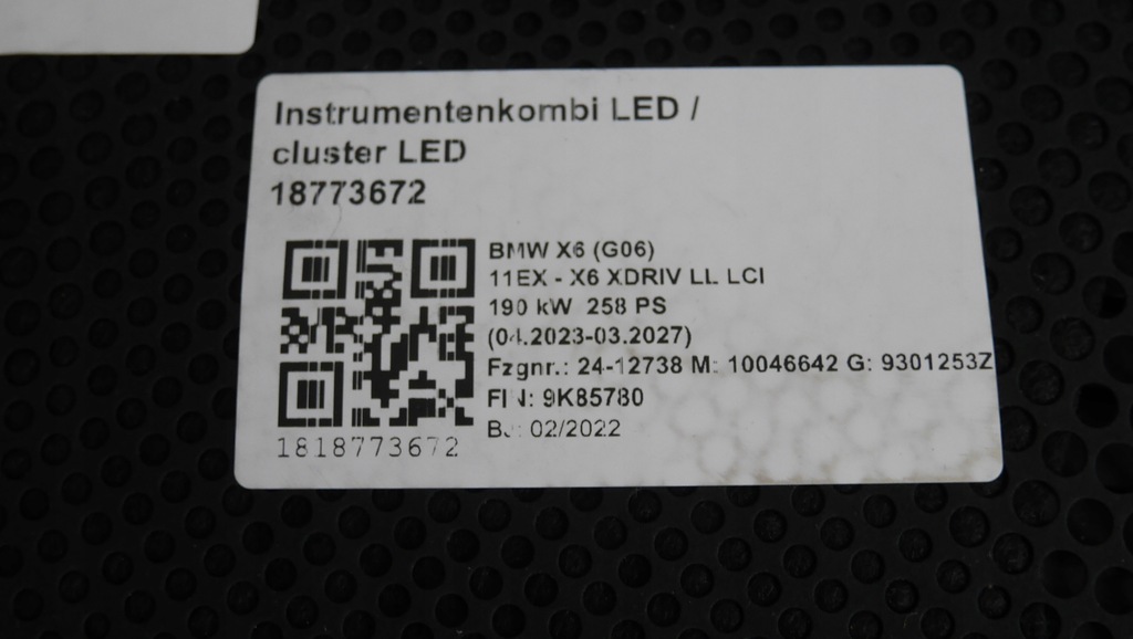 фото №8, Bmw x6 g06 lci lift панель приладів консоль панель приладів czarna head up