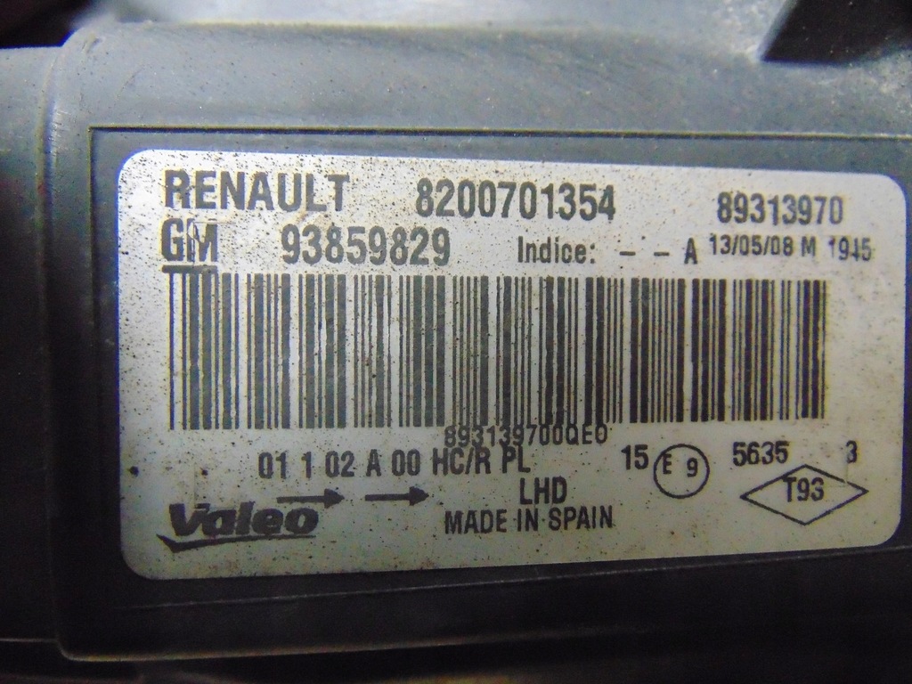 фото №15, Лампа левая перед opel vivaro lift 2006- europa 8200701354