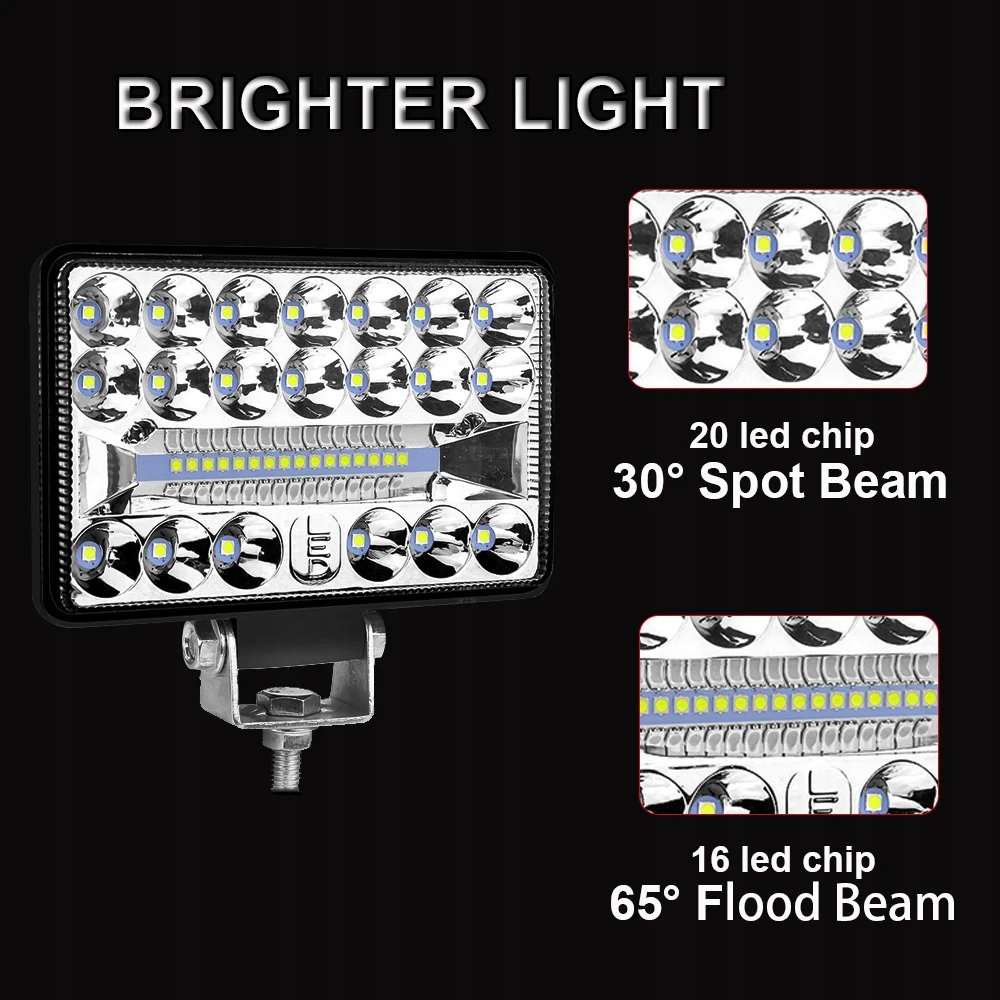 фото №9, 2szt лампа робоча led 108w протитуманна фара прожектор 12v 24v 36leds