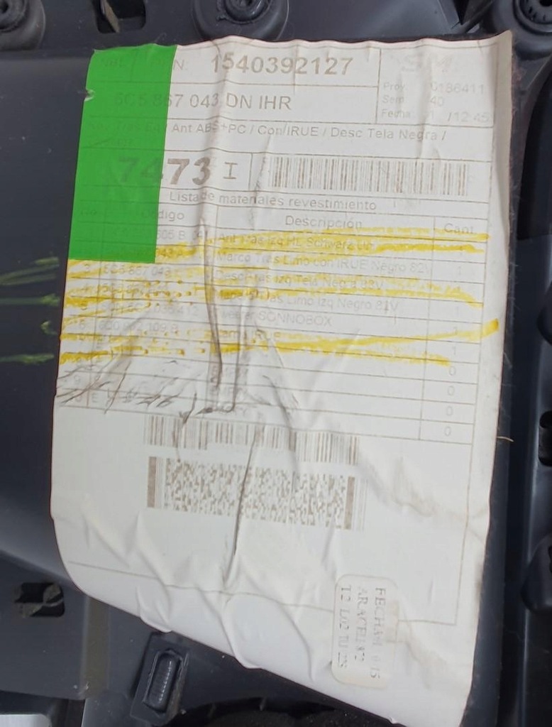 фото №7, Обивка обшивка дверь левый задняя vw new beetle ii