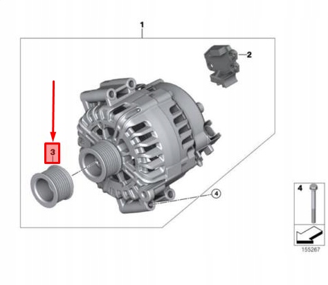 Купить Bmw x5 e70 шкив генератора 12317560678 7560678