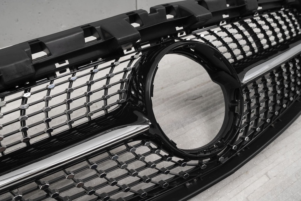 фото №8, Mercedes cla w117 2017-2019 po faceliftingu решітка радіатора diamond чорний