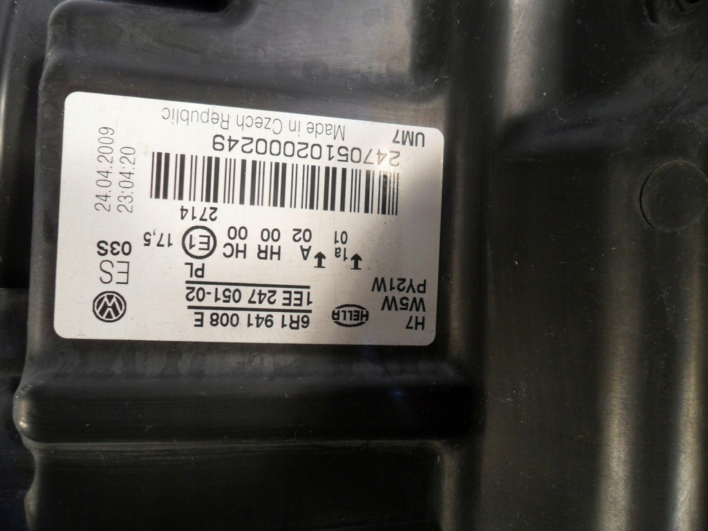 фото №14, Лампа передня ліва vw polo v