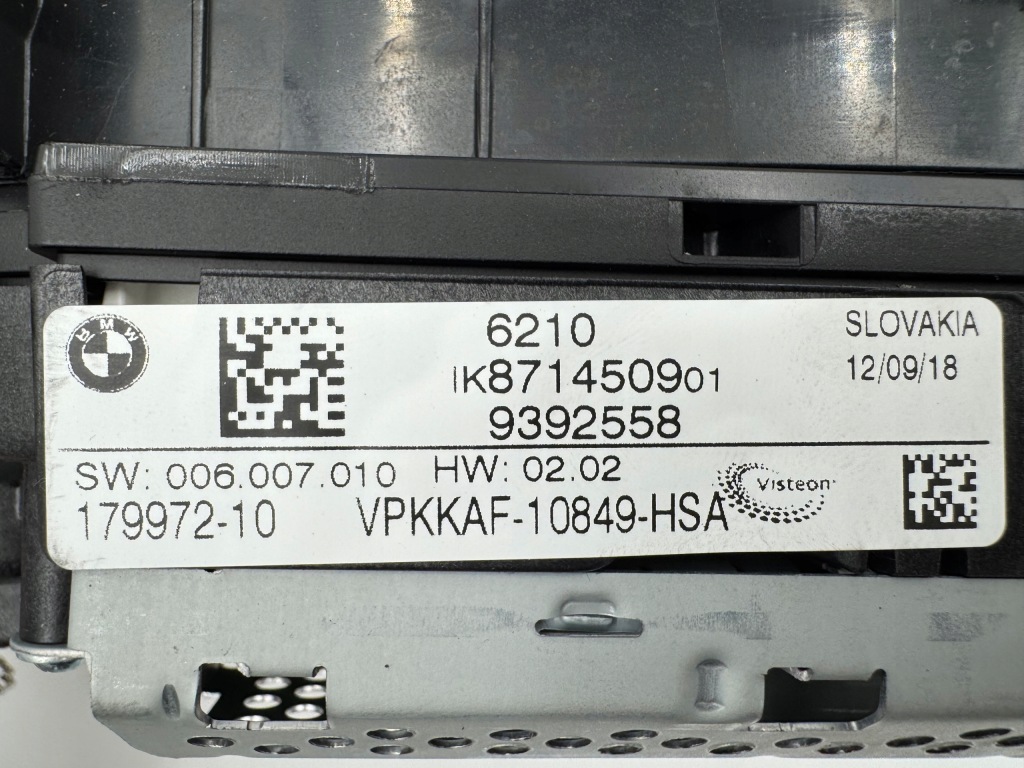 фото №8, Bmw g01 x3 g02 x4 g30 лічильник приладова панель hud head up 9392558