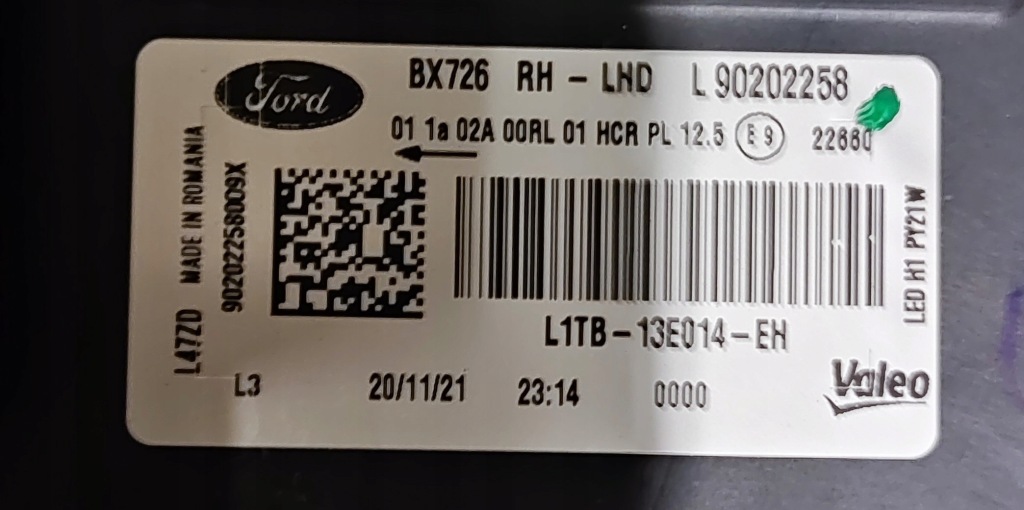 фото №7, Ford puma 19- лампа full led права перед 90202258