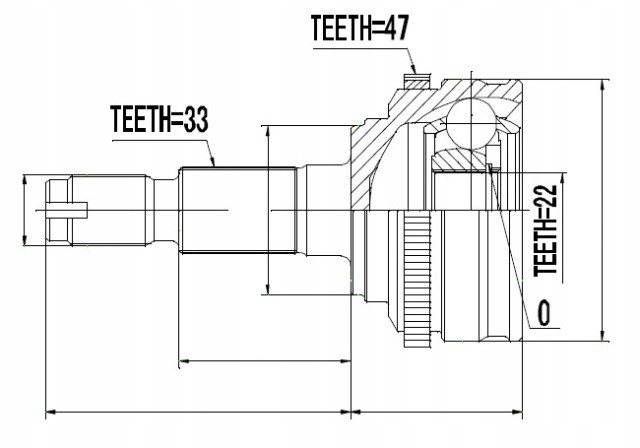фото №1, Шарнир наружный. chevrolet lacetti 1.4,1.6 04-