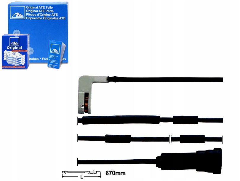 фото №1, Ate 24.8190-0705.2 контакт попереджувальний, знос накладок гальмівних